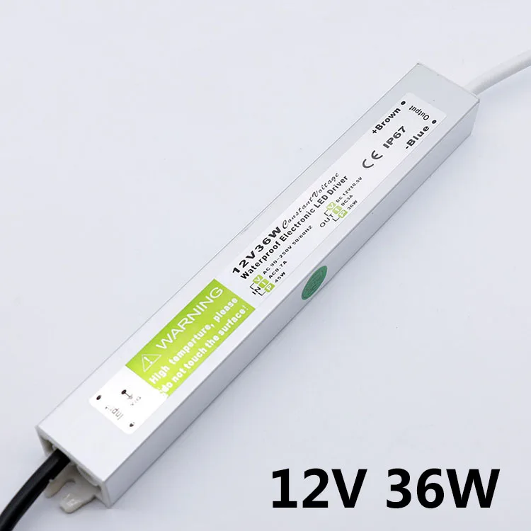 12V 36W DC12V светодиодный водонепроницаемый источник питания, светодиодный драйвер 5 Вт 10 Вт 15 Вт 20 Вт 24 Вт 30 Вт 36 Вт 50 Вт 60 Вт 80 Вт 100 Вт 150 Вт светодиодный трансформатор, уличный светодиодный - Цвет: 12V 36W