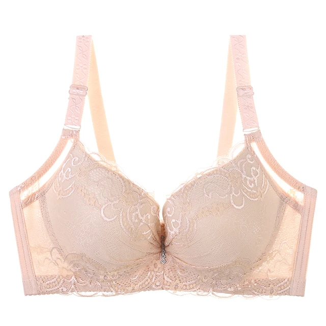 Full Cup Thin Underwear Bra Plus Size Adjustable Lace Women Bra Breast  Cover F Cup Large Size Bras (Bands Size : 85E, Color : Pink)