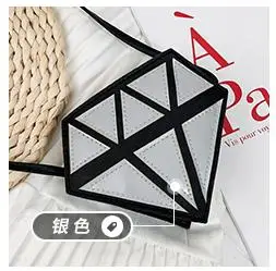 diamond silver Детская сумка через плечо для девочек, детская сумочка с черепашками и бриллиантами, Милая Мини-сумочки для монет - Цвет: diamond silver