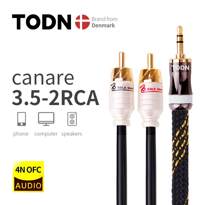 Аудиокабель canare аудиокабель RCA штекер аудиосигнала разъем aux 3 5 мм 2 штекера |