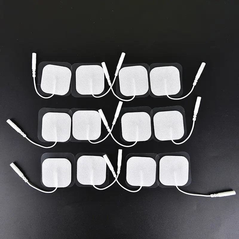 

4x4cm 10Pcs/lot Nerve Stimulator Silicone Gel Electrode Pads Tens Electrodes Digital Therapy Machine Massage 2mm Plug