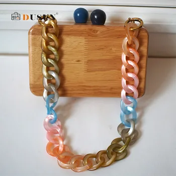 

18/60cm High Quality Acrylic Alloy Strap DIY Resin Chain Handbag Plastic Strap Short Shoulder Strap Bag Bag Accessories Women