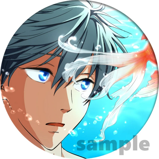 Emblemas Anime Iwatobi Swim Club, Nanase Haruka, Broche Bagdes, Grátis, 58  mm