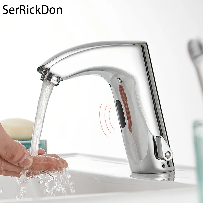 

Bathroom Faucet Electric Automatic Sensor Faucet Touchless Kitchen Sink Basin Battery Power Hot And Cold Water Mixer Taps