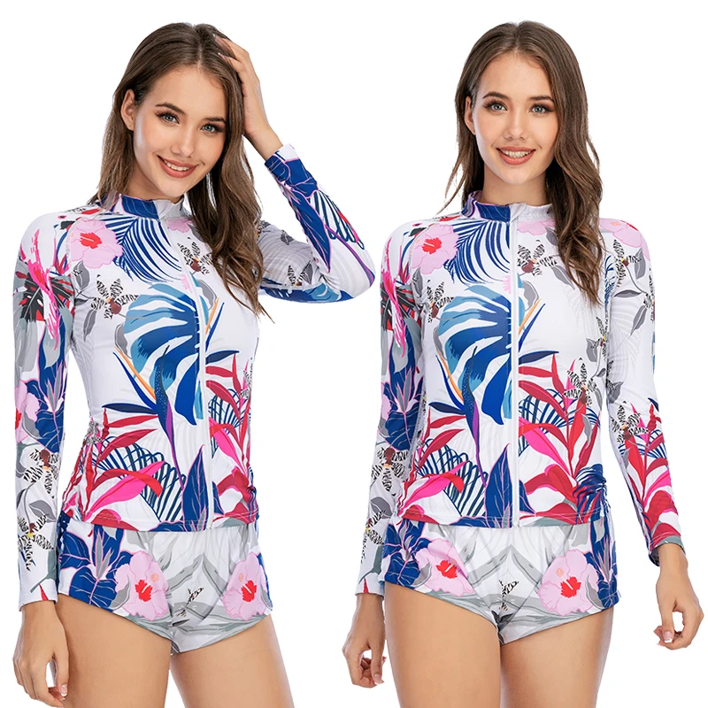 

2022 Cody Lundin Diving Suit Female Split Snorkeling Swimsuit Long-sleeved Sunscreen and Quick-drying Surf Suit Ladies Bikini