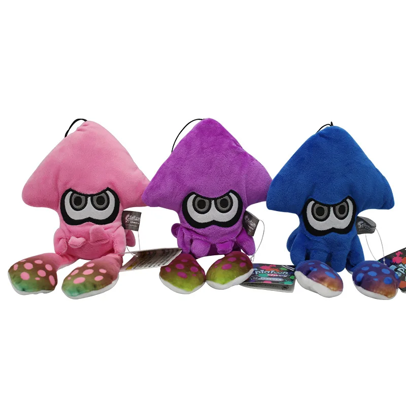 25 см Splatoon Inklings плюшевый кальмар игрушки кальмар Inkling Мягкая кукла-подвеска для детей Подарки игры Ролевые плюшевые игрушки - Цвет: 3PCS Squid