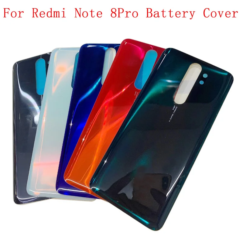 Крышка батарейного отсека корпус Задняя стеклянная панель для Xiaomi Redmi Note 8 Pro