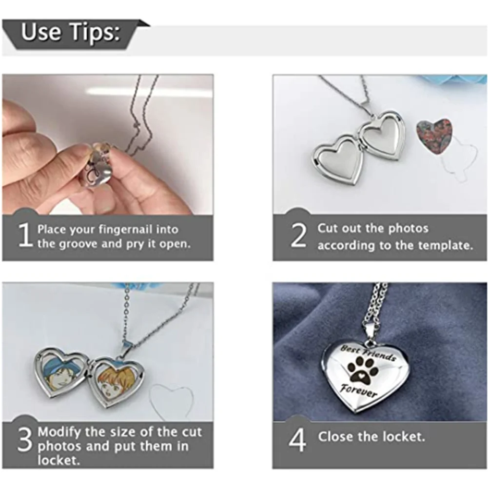 Vintage Style Engraved 4 Photo Heart Lockets For Women Picture 1.2 In |  Heart locket, Silver locket necklace, Photo heart