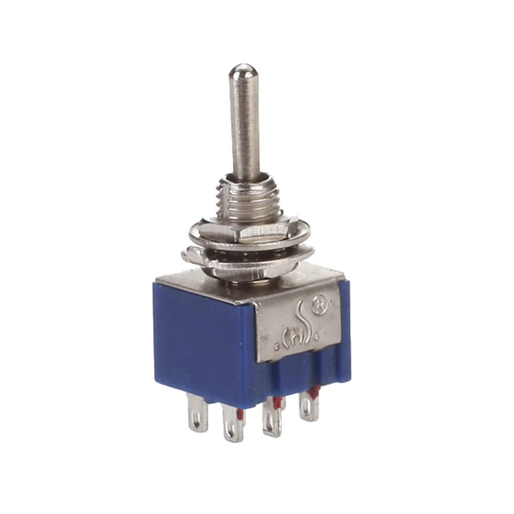 On-Off-On 3-Way Mini Toggle Switch 6 Pin 6A 125VAC Musical Instrument Part