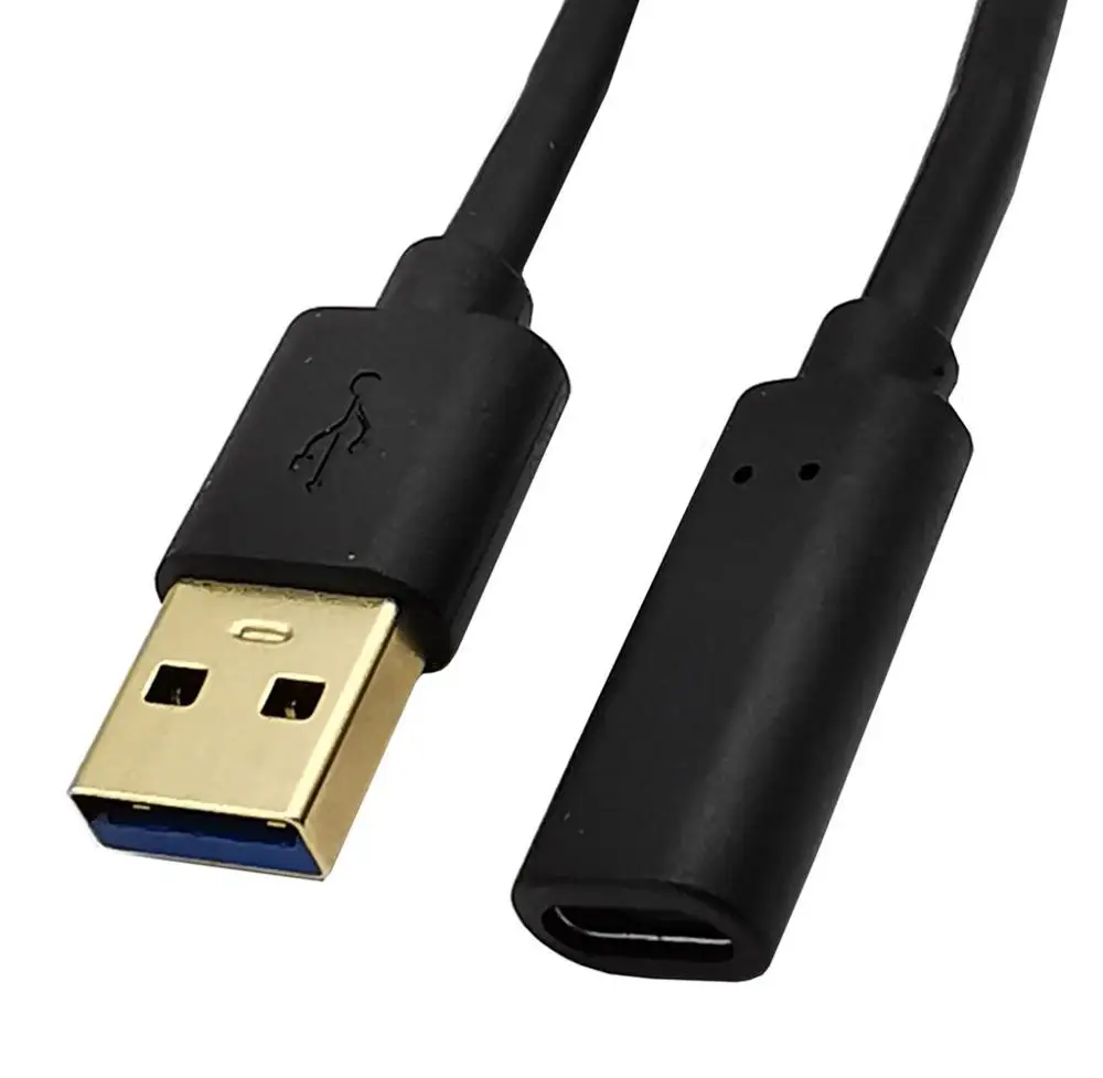 USB A к C Кабель адаптер тип 3 0 папа type Женский конвертер данных и зарядки для