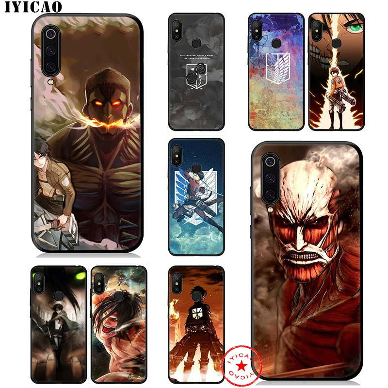 

IYICAO Attack On Titan Soft Case for Xiaomi Mi A3 A2 A1 CC9 CC9E 9T 9 8 6 SE Lite Pro Mi F1 Max 3 5X 6X MiA1 MiA2 Cover