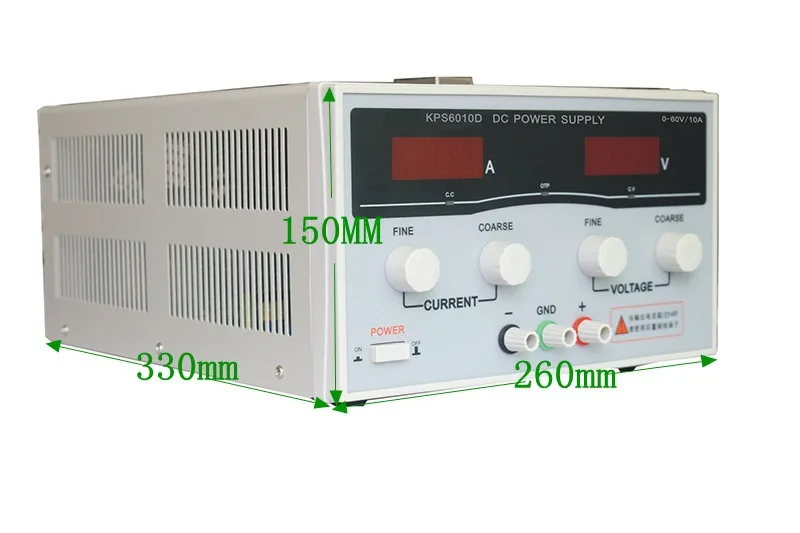 

2 PCS Wanptek KPS6010D High precision High Power Adjustable LED Dual Display Switching DC power supply 220V EU 60V/10A