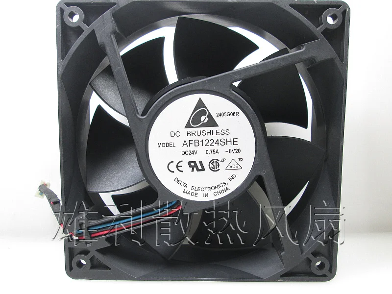 

1PCS NEW AFB1224SHE 12038 24V 0.75A 12CM Motor protection cooling fan Original