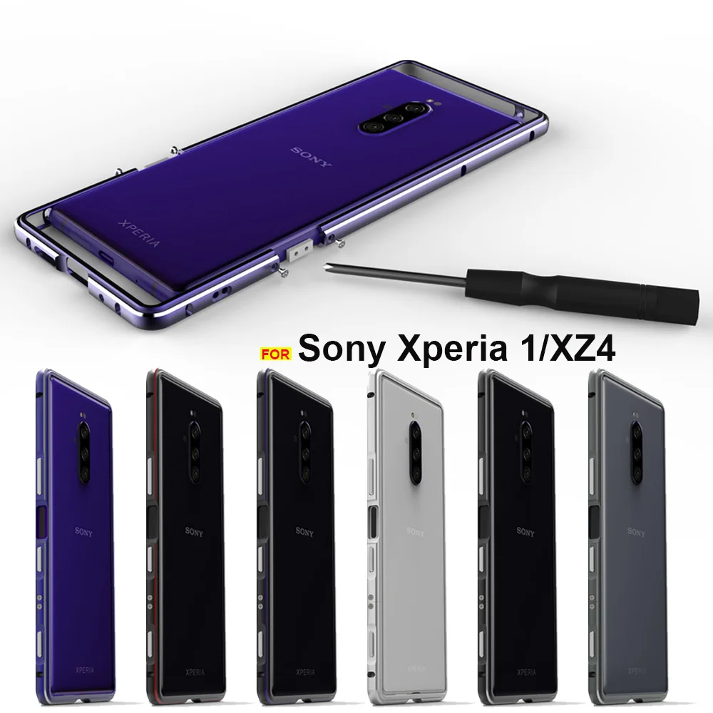 Чехол для sony Xperia 1, роскошный глянцевый алюминиевый бампер, защитный чехол для sony Xperia XZ4, чехол с металлической рамкой