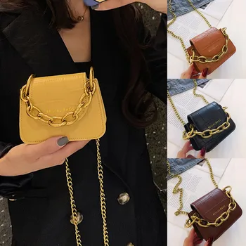 

Fashion Female Square Bag 2020 Fashion Pu Leather Women's Designer Handbag Simple Style Chain Shoulder Messenger Bags#Y20