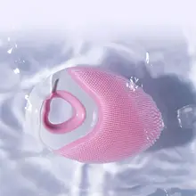 Очищающая щетка для лица, звуковая вибрация, мини очиститель для лица, силиконовый, для глубокой очистки пор, для снятия макияжа, электрический, беспроводной