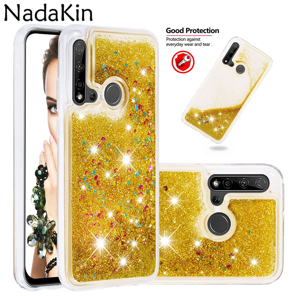 

Glitter Quicksand Soft TPU Back Fitted Case for Huawei P20 Lite 2019 Nova 5i Luxury Liquid Sand Cover Shell