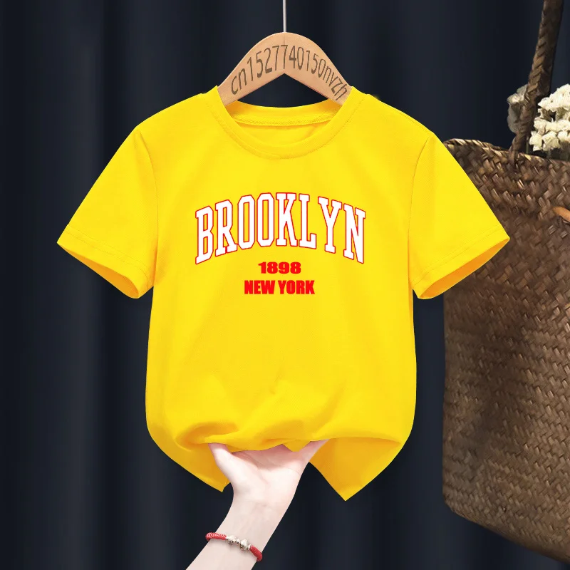 Children T Shirt Brooklyn 1898 New York Boy Girl T-shirts Harajuku Kawaii Tops