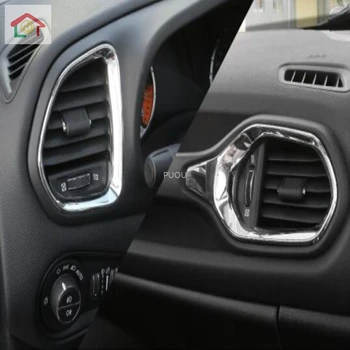 

For Jeep Renegade 2015-2019 Car Styling Front left +right A/C Air Vent Outlet Panel Cover Decoration Trim Interior Accessories