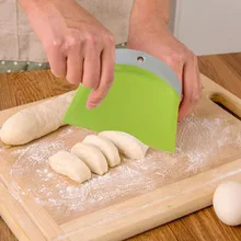 Резак с изогнутыми краями трапециевидный скребок для теста гибкие безопасные Кухонные гаджеты посуда для тортов гладкие Кондитерские инструменты лопатка для помадного торта