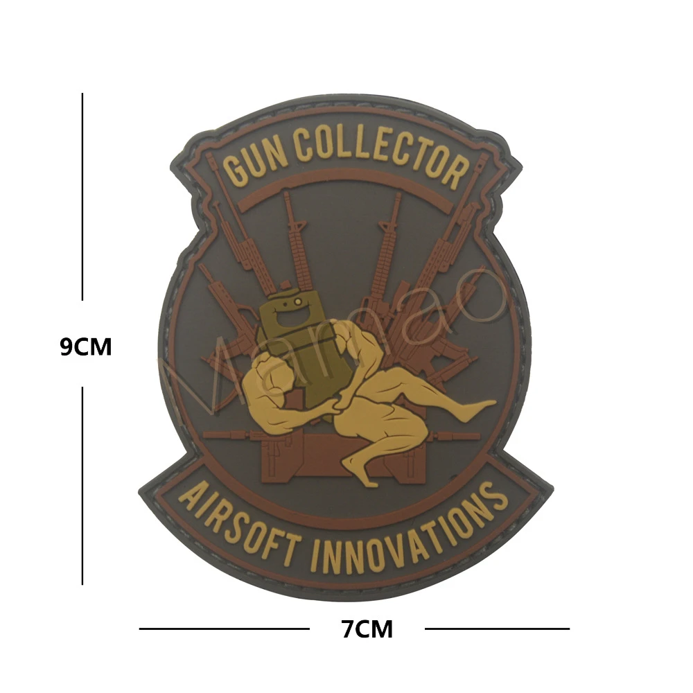 Военные ПВХ патч страйкбол инновации резиновые значки коллектор пистолет патч тактические наклейки для одежды обратно с крюком и петлей - Цвет: As picture 1