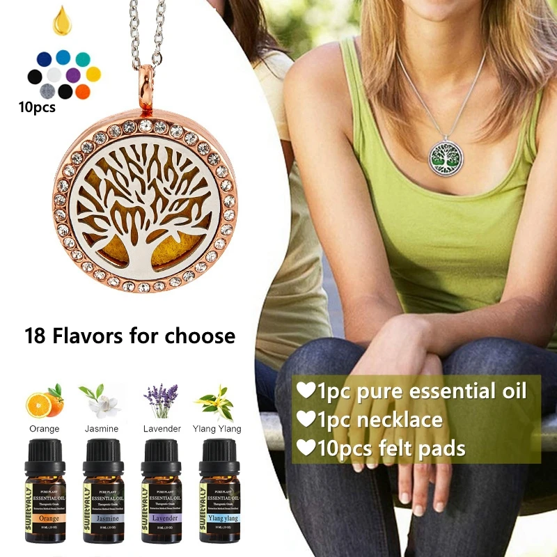

Top 13 Flavors 10ML 100% Natural Pure Plant Essential Oil Aromatherapy Fragrance Perfume Aroma Necklace