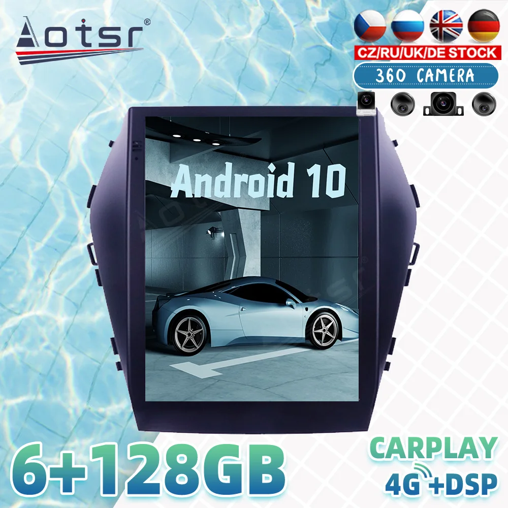 

Tesla Screen For Hyundai Santa FE IX45 Android Car Radio Player GPS Navigation 360 Camera Auto Stereo Multimedia Carplay 4G SIM