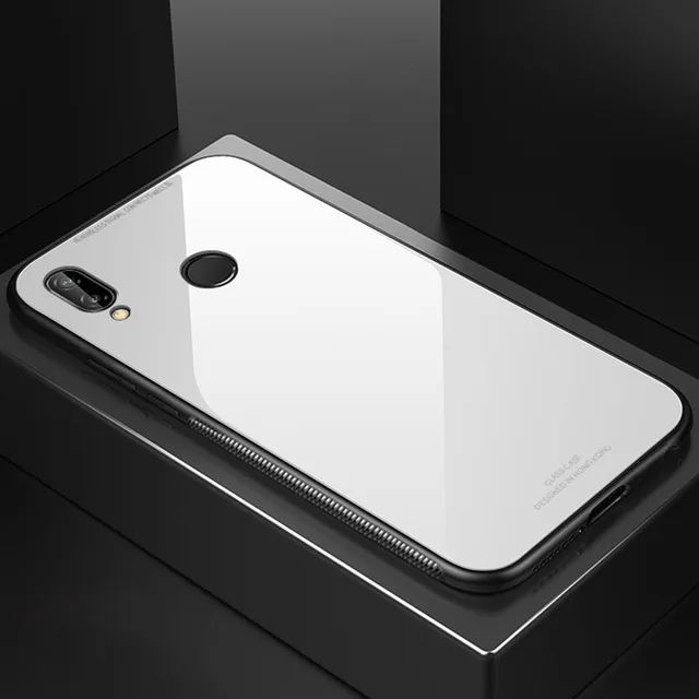 Роскошный стеклянный чехол для Xiao mi Red mi Note 7 K20 Pro 7A GO, силиконовая рамка+ стеклянная крышка, аксессуары для Xiomi mi 9 SE 9T A3 Play Fundas - Цвет: White