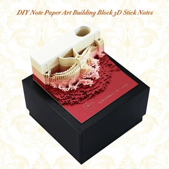 

Home Office Decor DIY Note Paper Art Building Block 3D Stick Notes Convenience Stickers Papers Card Craft Creative Post Notes