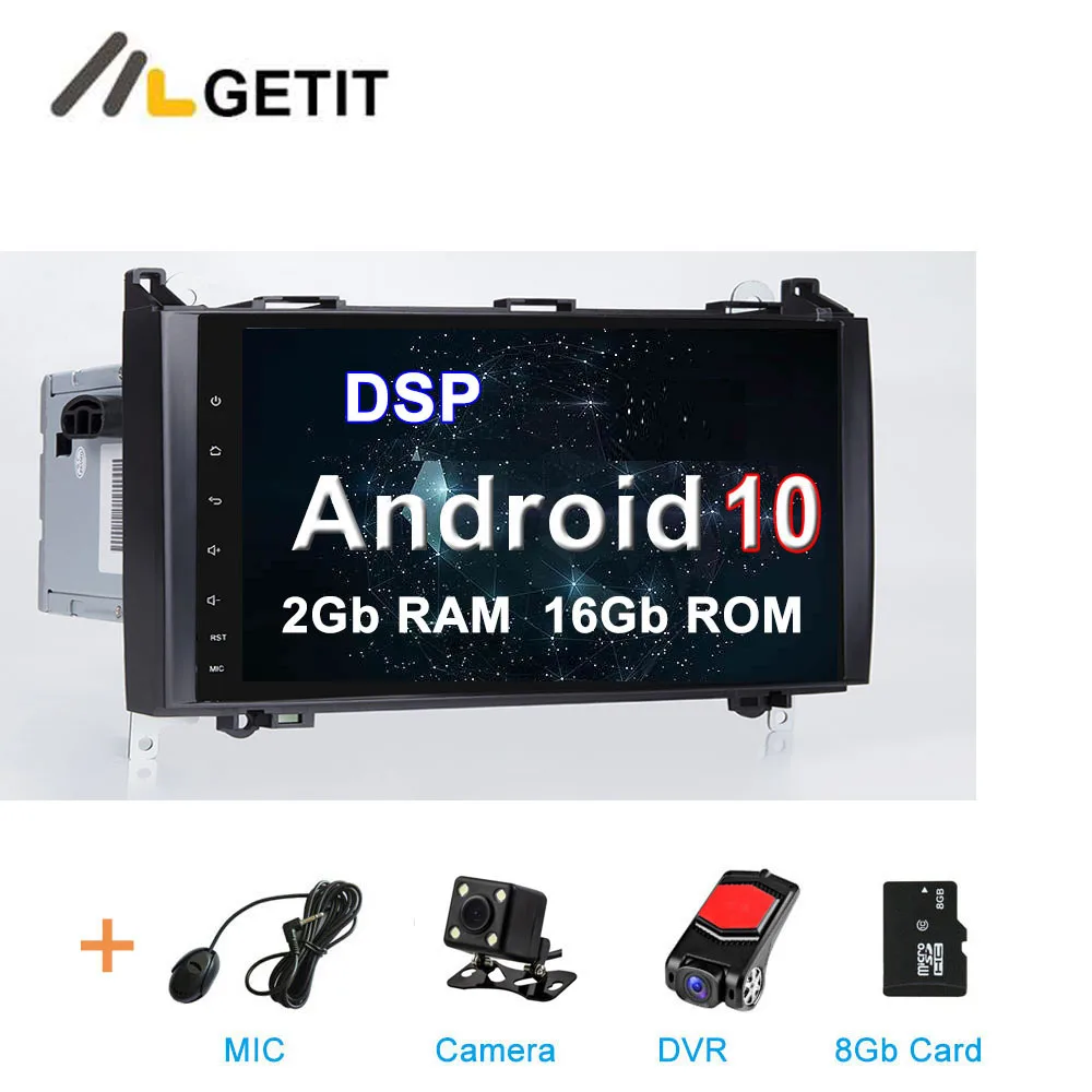 2G CAM-DVR-SD DSP DSP " Android 10 Автомобильный мультимедийный Радио стерео плеер gps для Mercedes Benz/Sprinter/B200/W245/B170/W169 - Цвет: 2G CAM-DVR-SD DSP