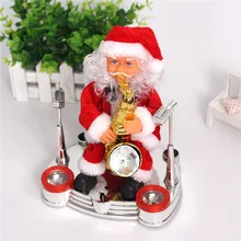 Прекрасный Рождественский Санта Клаус представление играть на барабанах музыкальный Санта электрическая игрушка украшения Gife Рождество украшение подарок для малыша