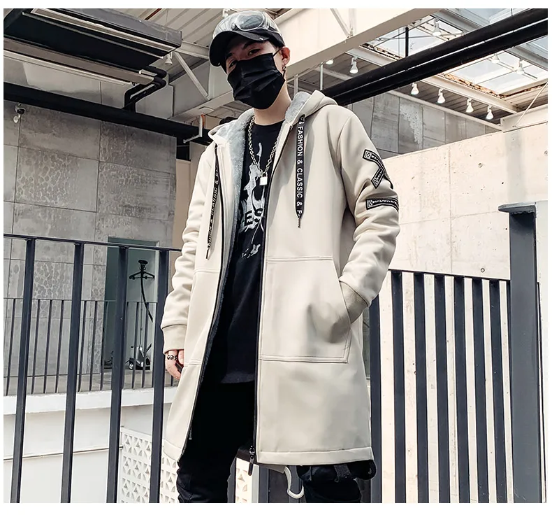Зимний Тренч, Мужское пальто с принтом Harajuku, ветровка, пальто, мужская повседневная верхняя одежда, зимнее пальто, мужское шерстяное пальто в стиле хип-хоп, уличная одежда, пальто