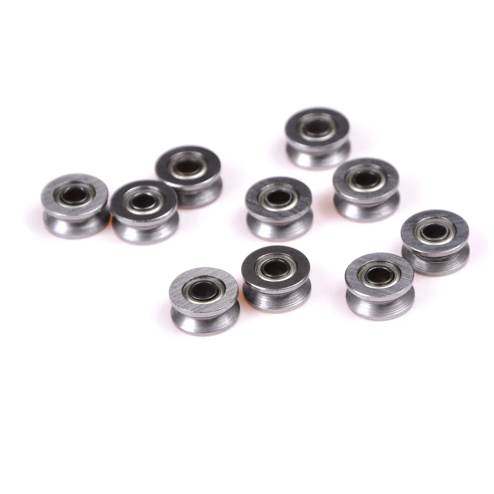 10pcs 4x13x6mm V624ZZ V Groove Roller Wheel Small Ball Bearings Pulley Wheels Bearing Wire Track Guide ball bearings