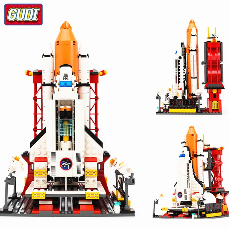 

GUDI 679Pcs City Spaceport Space Shuttle Launch Center Building Blocks Bricks Educational Toys For Kids Compatible Legoingly