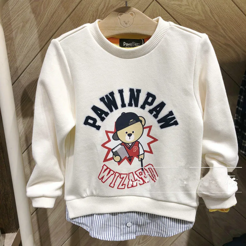 

Currently Available 2020 spring Autumn And Winter Bear Boys' Clothes Long-sleeved T-SHIRTS for kids