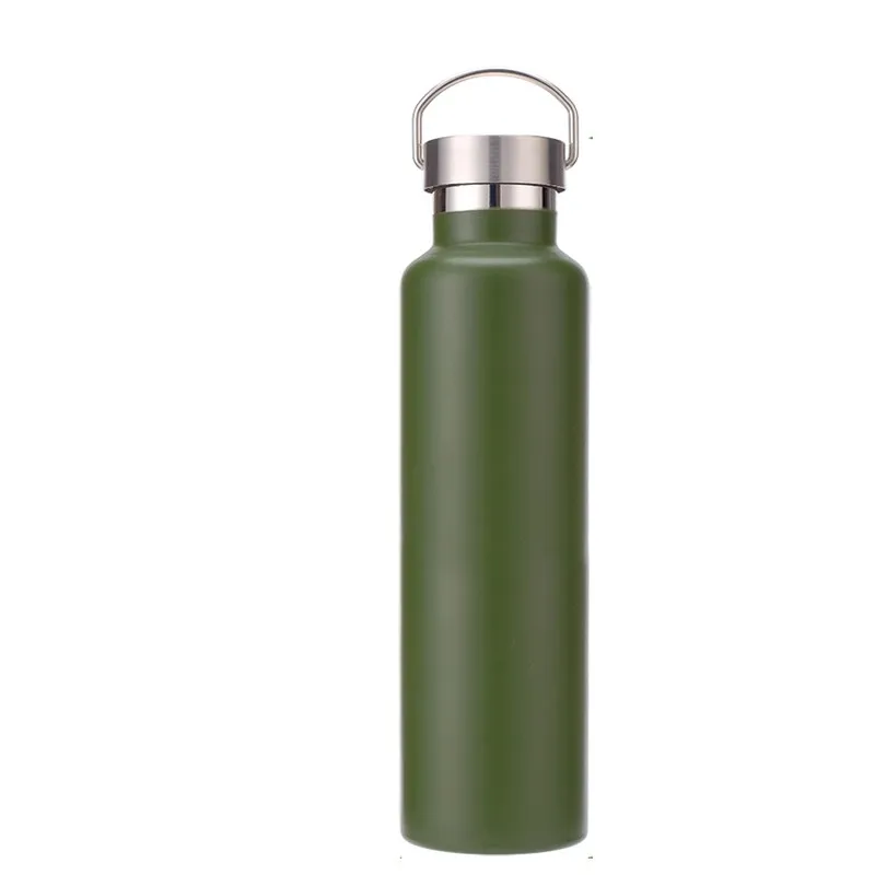 Термокружка Из Нержавеющей Стали 1000 мл и вакуумная Изолированная бутылка для воды Стандартный рот с герметичной крышкой несколько размеров и цветов - Цвет: green