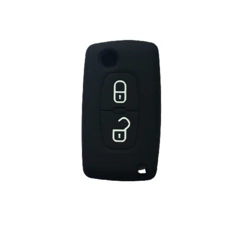 for Peugeot 308 folding 3-key silicone key case 307 207 206 key bag 408 remote control protective sleeve