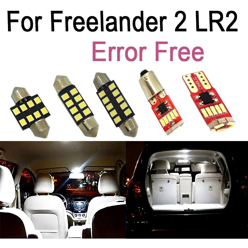 

14pcs LED License plate lamp + interior Reading lights kit package for Land Rover for Freelander 2 LR2 (2006-2013)