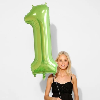 

1pcs 40inch Green Foil Number Balloons New Digital Helium Globos Baby Shower Birthday Party Wedding Decoration Supplies