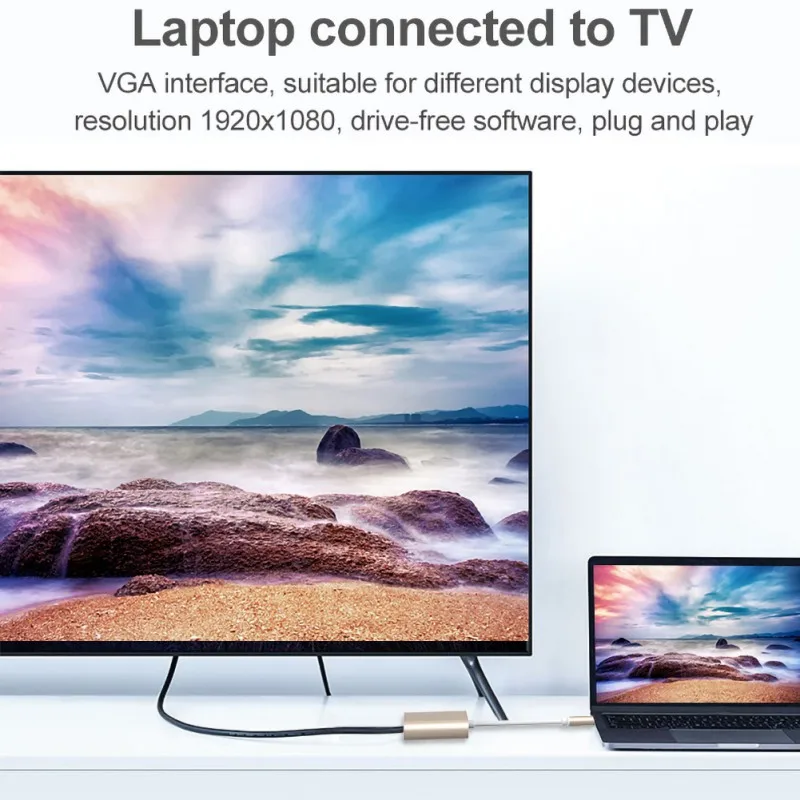 Тип с разъемами типа C и VGA адаптер 3-в-1 мульти Порты USB 3,1 многопортовый адаптер для McaBook Pro/iPad