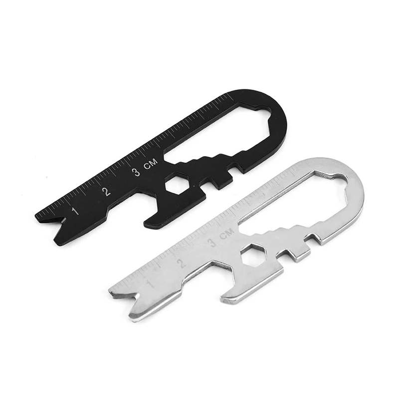 

Mini Stainless Steel Multifunctional Small Wrench Tool Bottle Opener Wrench Outdoor Portable Tool Camping Camping All-in-one
