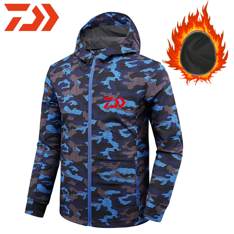 

2020 Outdoor Fishing Shirts Autumn Winter Warm Outdoor Fishing Jackets Keep Warm Fleece Hooded Fishing Jacket Fishing Clothes