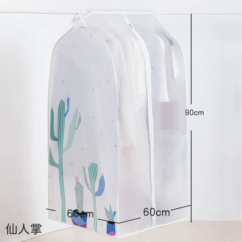 xianrenzhang-M-90cm Чехол для одежды с мультяшным принтом, пылезащитный чехол на молнии для одежды, отделочный шкаф для одежды, сумка для одежды, подвесная сумка для хранения одежды - Цвет: xianrenzhang-M-90cm