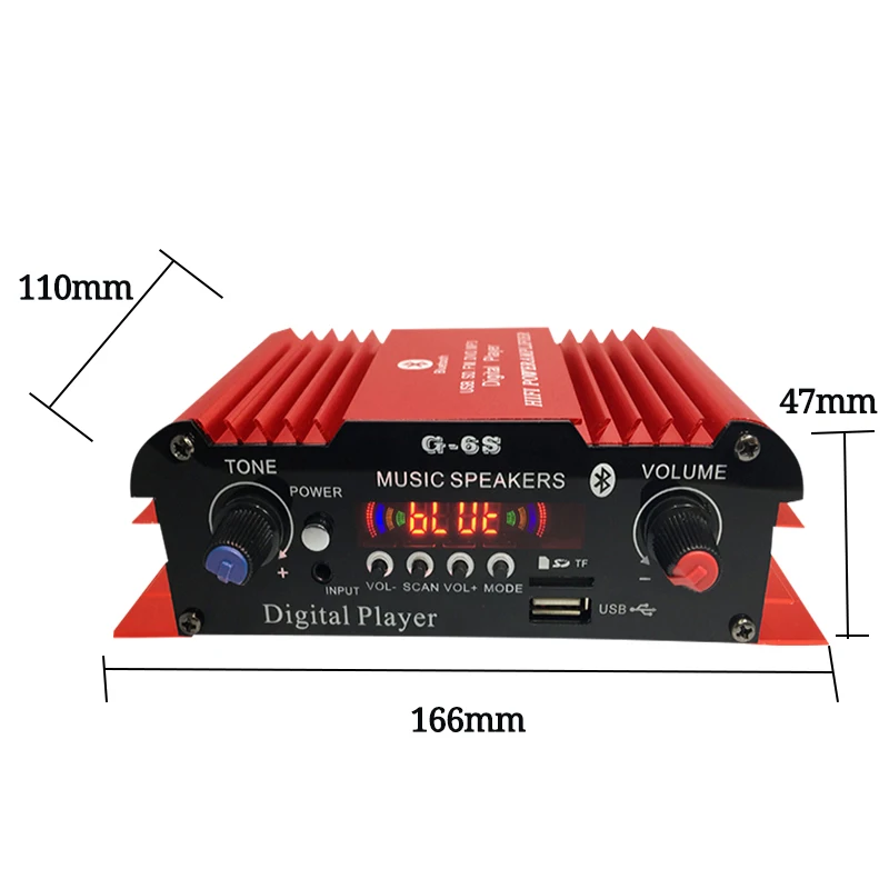 600W 12V 2CH автомобильный аудио усилитель HIFI аудио Мощность усилитель дома авто bluetooth Стерео усилители fm-радио USB с камерой заднего вида дистанционного Управление