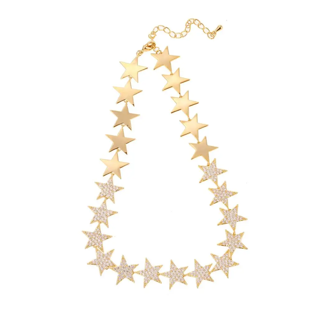 Molinuo, новая мода, звезда, цепочка, ожерелье, Европа и США, популярные женские ювелирные изделия, свадьба, помолвка, подарок на день рождения - Окраска металла: Gold