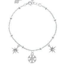 ANENJERY, романтичный 925 пробы, серебряный браслет со снежинками и звездами для женщин, рождественский подарок, бусы, цепочка, браслеты, S-B121