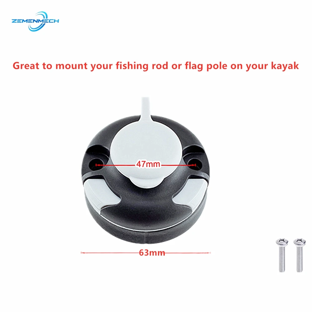 Kayak Fishing Boat Mount Base Flag Pole Sea Fishing Rod Support Holder Multipurpose Base Tackle