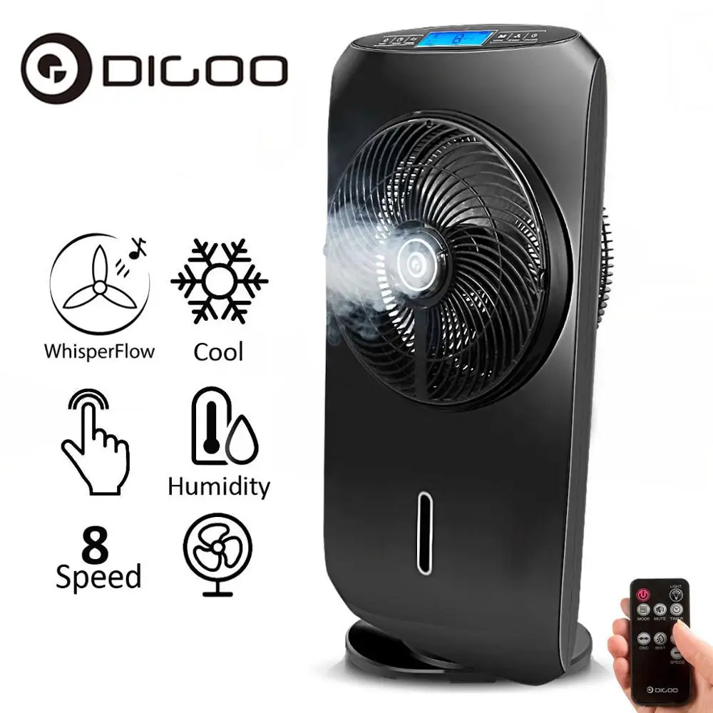 DIGOO DG F1101 вентилятор с пульверизатором сенсорным экраном и пультом