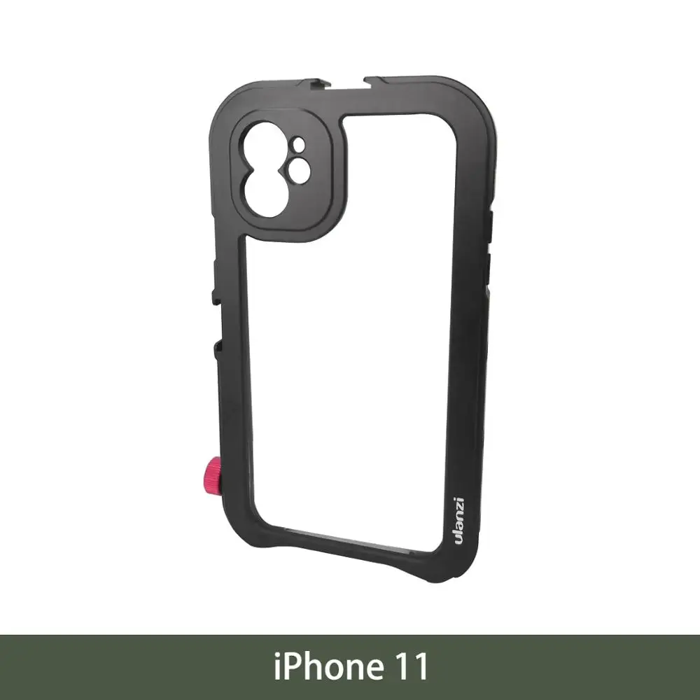 Ulanzi металлическая видео клетка для Iphone 11 серии Магнитный дизайн двойная холодная обувь 17 мм Крепление объектива четырехместная защита - Цвет: iPhone11 CK1