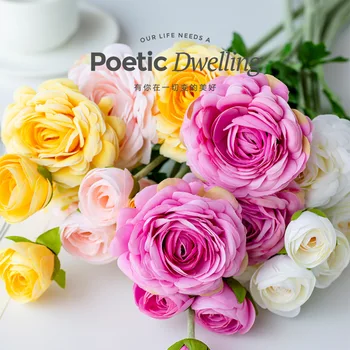 

Wedding Camellia Bride Artificial Flower Decorative Flowers Decor Kunstplanten Fiori Secchi Garden Gartendeko Mariage Noiva 2020